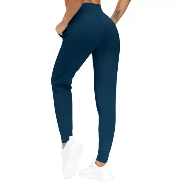 THE GYM PEOPLE Womens Joggers Pants Lightweight Athletic Leggings Tapered Lounge Pants for Workout Yoga RunningDark Blue Green