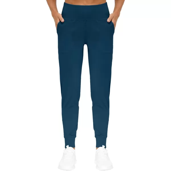 THE GYM PEOPLE Womens Joggers Pants Lightweight Athletic Leggings Tapered Lounge Pants for Workout Yoga RunningDark Blue Green