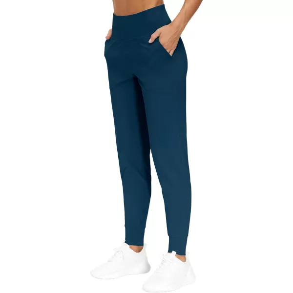 THE GYM PEOPLE Womens Joggers Pants Lightweight Athletic Leggings Tapered Lounge Pants for Workout Yoga RunningDark Blue Green