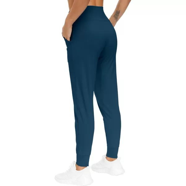 THE GYM PEOPLE Womens Joggers Pants Lightweight Athletic Leggings Tapered Lounge Pants for Workout Yoga RunningDark Blue Green