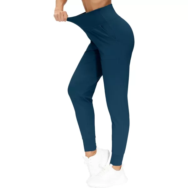 THE GYM PEOPLE Womens Joggers Pants Lightweight Athletic Leggings Tapered Lounge Pants for Workout Yoga RunningDark Blue Green