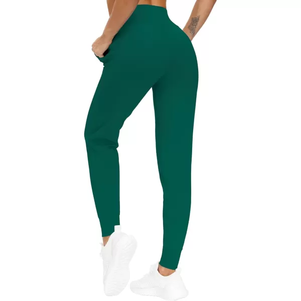 THE GYM PEOPLE Womens Joggers Pants Lightweight Athletic Leggings Tapered Lounge Pants for Workout Yoga RunningDark Green