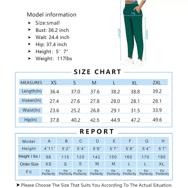 THE GYM PEOPLE Womens Joggers Pants Lightweight Athletic Leggings Tapered Lounge Pants for Workout Yoga RunningDark Green