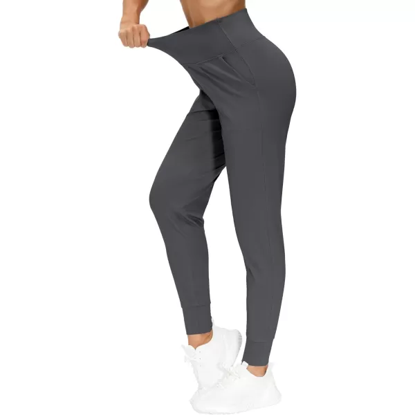 THE GYM PEOPLE Womens Joggers Pants Lightweight Athletic Leggings Tapered Lounge Pants for Workout Yoga RunningDark Grey