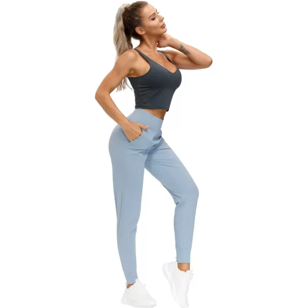 THE GYM PEOPLE Womens Joggers Pants Lightweight Athletic Leggings Tapered Lounge Pants for Workout Yoga RunningDenim Blue