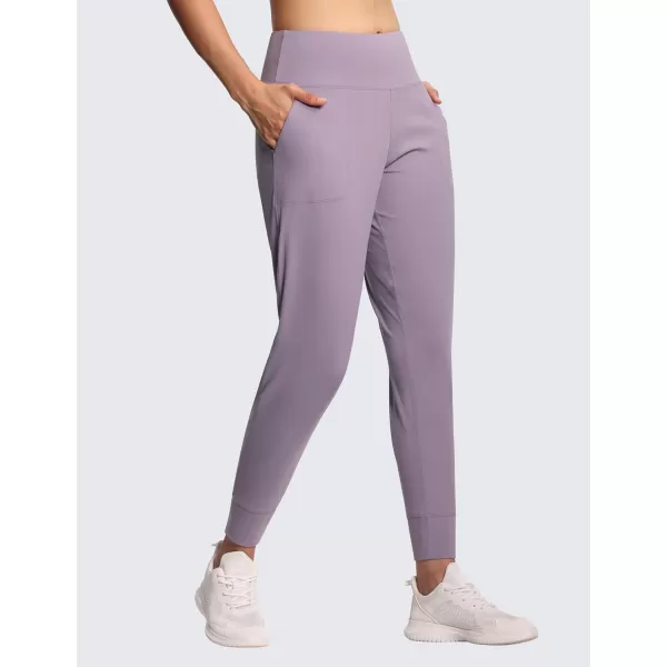 THE GYM PEOPLE Womens Joggers Pants Lightweight Athletic Leggings Tapered Lounge Pants for Workout Yoga RunningGrey Purple
