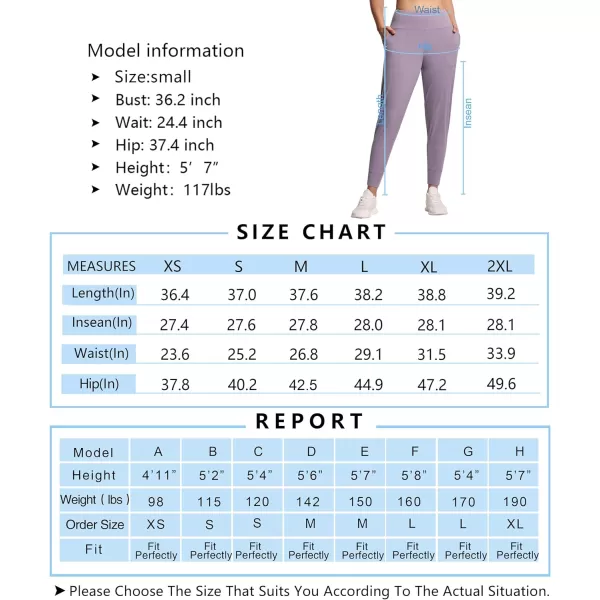 THE GYM PEOPLE Womens Joggers Pants Lightweight Athletic Leggings Tapered Lounge Pants for Workout Yoga RunningGrey Purple