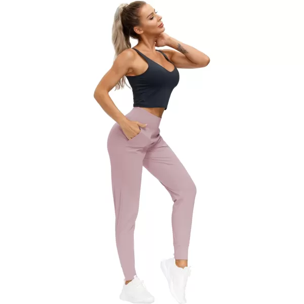 THE GYM PEOPLE Womens Joggers Pants Lightweight Athletic Leggings Tapered Lounge Pants for Workout Yoga RunningLight Purple