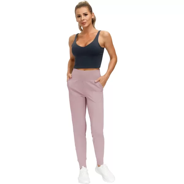 THE GYM PEOPLE Womens Joggers Pants Lightweight Athletic Leggings Tapered Lounge Pants for Workout Yoga RunningLight Purple