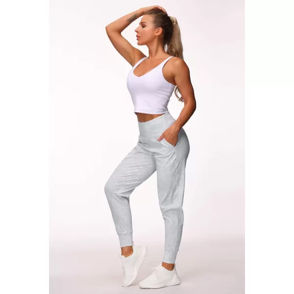 THE GYM PEOPLE Womens Joggers Pants Lightweight Athletic Leggings Tapered Lounge Pants for Workout Yoga RunningTie Dye White