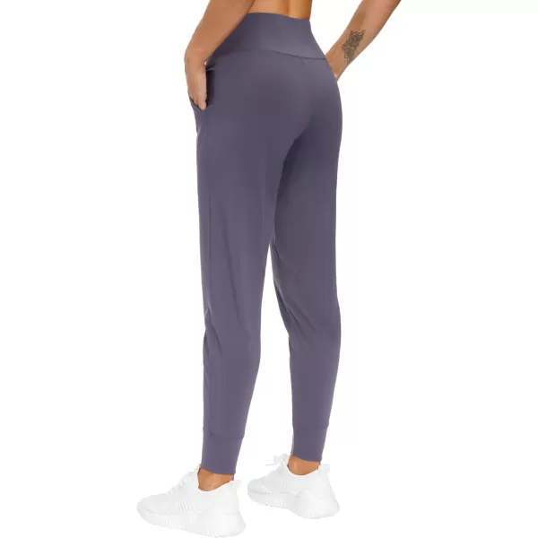 THE GYM PEOPLE Womens Joggers Pants Lightweight Athletic Leggings Tapered Lounge Pants for Workout Yoga RunningVintage Purple