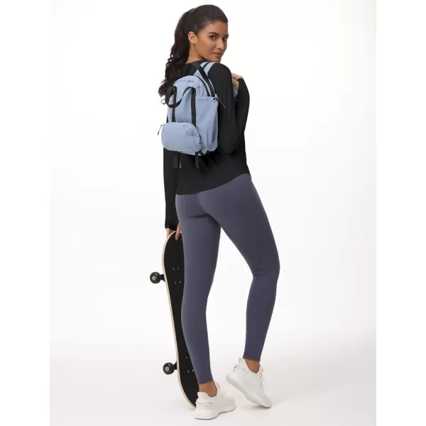 THE GYM PEOPLE Womens Long Sleeve Workout Shirts Athletic Crewneck Hiking Tops with Thumb HoleBlack