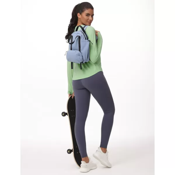 THE GYM PEOPLE Womens Long Sleeve Workout Shirts Athletic Crewneck Hiking Tops with Thumb HoleJasmine Green