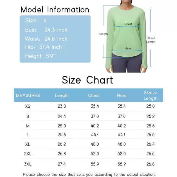 THE GYM PEOPLE Womens Long Sleeve Workout Shirts Athletic Crewneck Hiking Tops with Thumb HoleJasmine Green