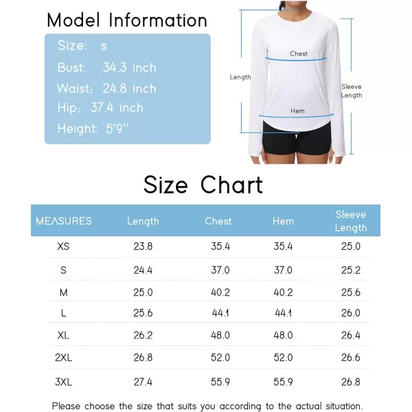 THE GYM PEOPLE Womens Long Sleeve Workout Shirts Athletic Crewneck Hiking Tops with Thumb HoleWhite