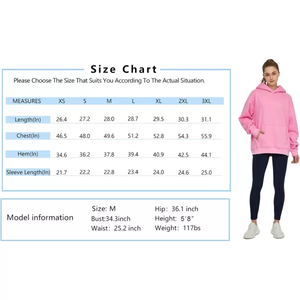 THE GYM PEOPLE Womens Oversized Hoodie Loose fit Soft Fleece Pullover Hooded Sweatshirt With PocketsBlack