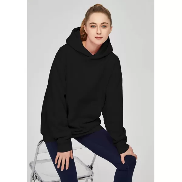 THE GYM PEOPLE Womens Oversized Hoodie Loose fit Soft Fleece Pullover Hooded Sweatshirt With PocketsBlack