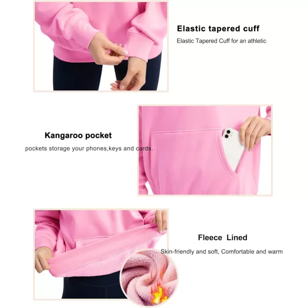 THE GYM PEOPLE Womens Oversized Hoodie Loose fit Soft Fleece Pullover Hooded Sweatshirt With PocketsPink
