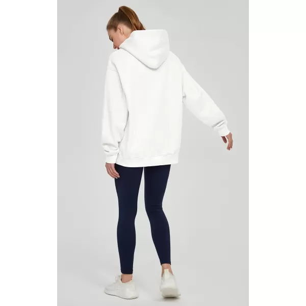 THE GYM PEOPLE Womens Oversized Hoodie Loose fit Soft Fleece Pullover Hooded Sweatshirt With PocketsWhite
