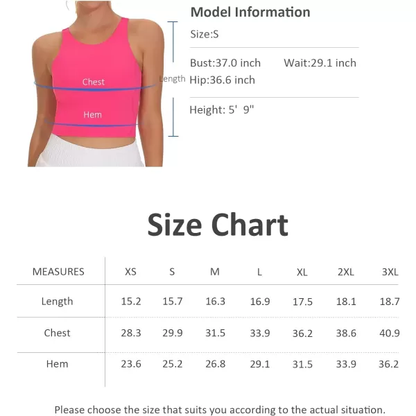 THE GYM PEOPLE Womens Sports Bra Sleeveless Workout Tank Tops Running Yoga Cropped Tops with Removable PaddedPink