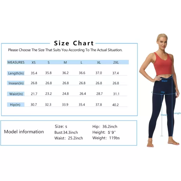 THE GYM PEOPLE Womens V Cross Waist Workout Leggings with Tummy Control and PocketsBright Pink