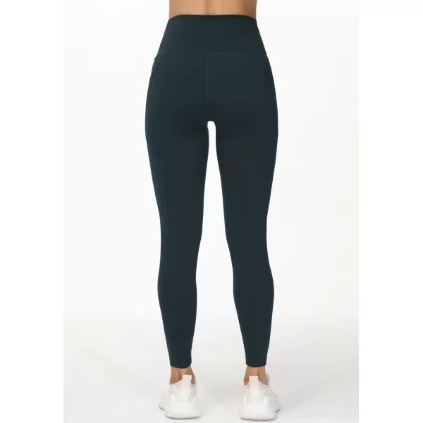 THE GYM PEOPLE Womens V Cross Waist Workout Leggings with Tummy Control and PocketsCharcoal Grey