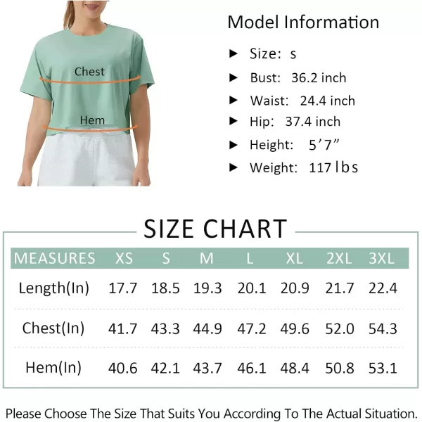 THE GYM PEOPLE Womens Workout Crop Top TShirt Short Sleeve Boxy Yoga Running Cropped Basic TeeLight Green