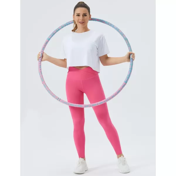 THE GYM PEOPLE Womens Workout Crop Top TShirt Short Sleeve Boxy Yoga Running Cropped Basic TeeWhite