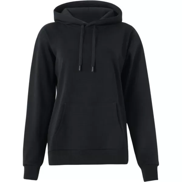 THE GYM PEOPLE Womens Basic Pullover Hoodie Loose fit Ultra Soft Fleece hooded Sweatshirt With PocketsBlack