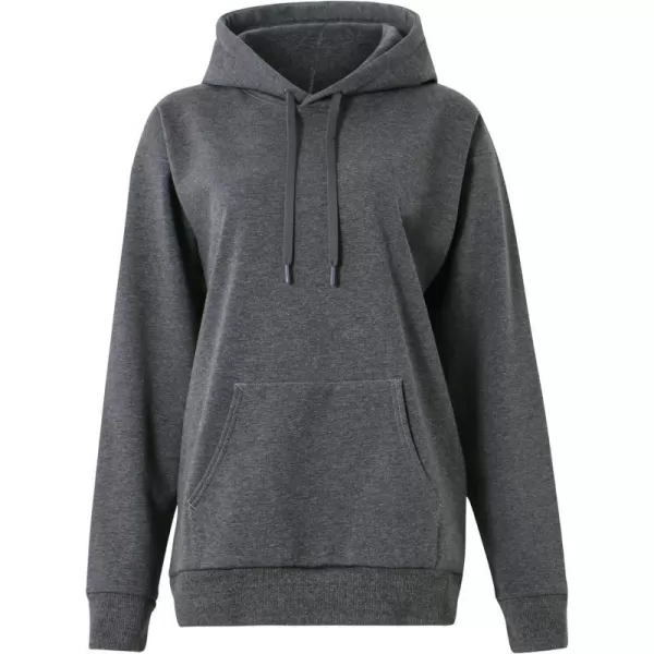 THE GYM PEOPLE Womens Basic Pullover Hoodie Loose fit Ultra Soft Fleece hooded Sweatshirt With PocketsFleece Lineddark Grey