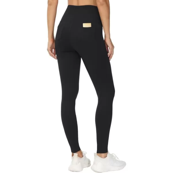 THE GYM PEOPLE Womens Casual Yoga Leggings High Waisted Tummy Control Workout Pants with 4 PocketsFleece Black