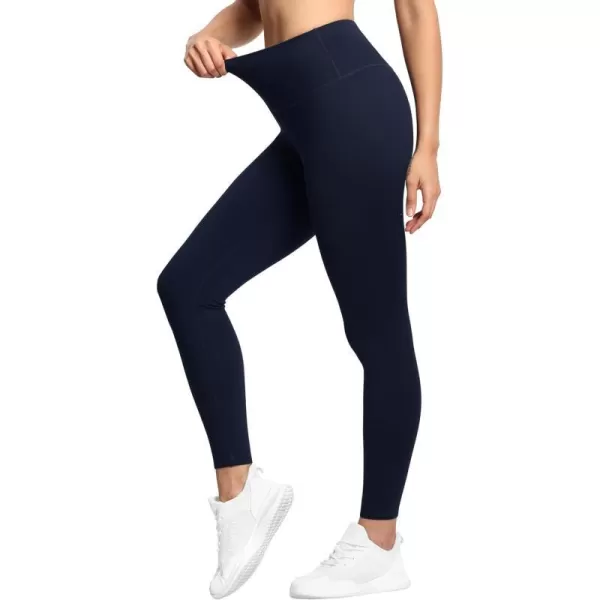THE GYM PEOPLE Womens High Waist Workout Legging Soft Tummy Control Squat Proof Yoga Running PantsNavy Blue