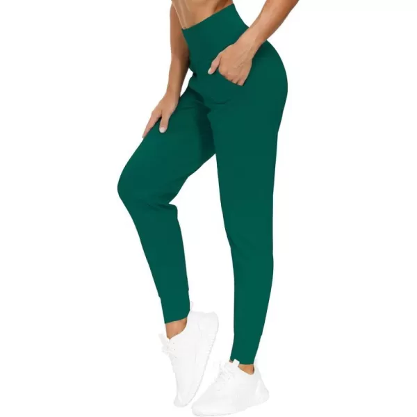 THE GYM PEOPLE Womens Joggers Pants Lightweight Athletic Leggings Tapered Lounge Pants for Workout Yoga RunningDark Green