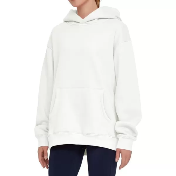 THE GYM PEOPLE Womens Oversized Hoodie Loose fit Soft Fleece Pullover Hooded Sweatshirt With PocketsWhite