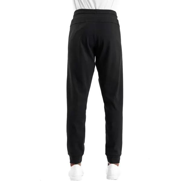 THE GYM PEOPLE Mens Fleece Joggers Pants with Deep Pockets in Loosefit StyleFleece Lined Black