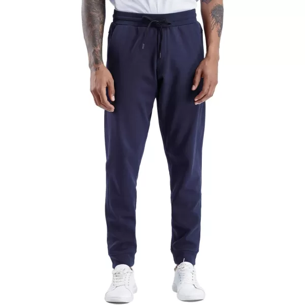 THE GYM PEOPLE Mens Fleece Joggers Pants with Deep Pockets in Loosefit StyleFleece Lined Blue