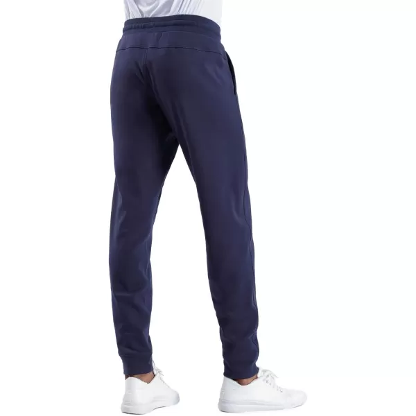 THE GYM PEOPLE Mens Fleece Joggers Pants with Deep Pockets in Loosefit StyleFleece Lined Blue