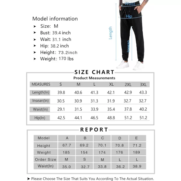 THE GYM PEOPLE Mens Fleece Joggers Pants with Deep Pockets in Loosefit StyleFleece Lined Blue