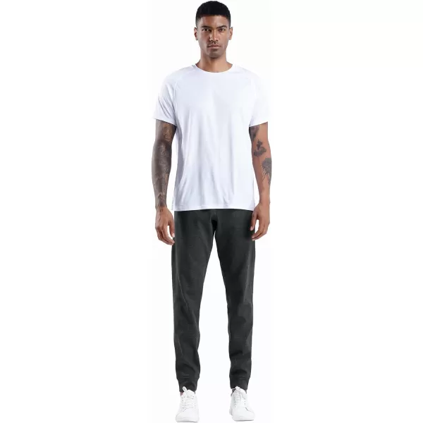 THE GYM PEOPLE Mens Fleece Joggers Pants with Deep Pockets in Loosefit StyleFleece Lined Dark Grey