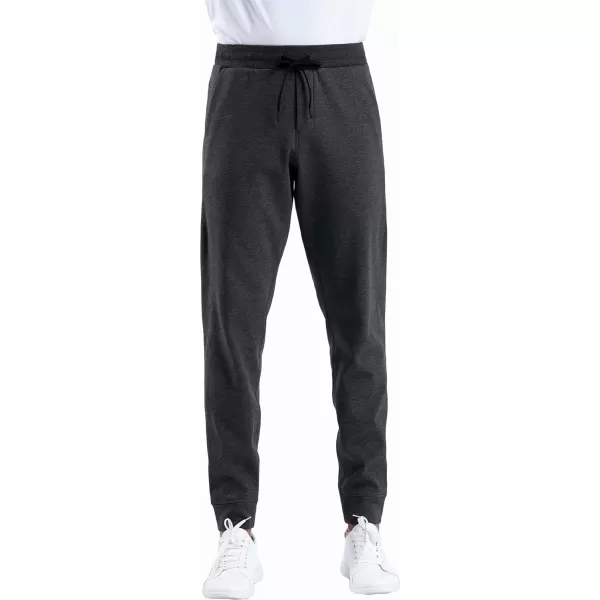 THE GYM PEOPLE Mens Fleece Joggers Pants with Deep Pockets in Loosefit StyleFleece Lined Dark Grey