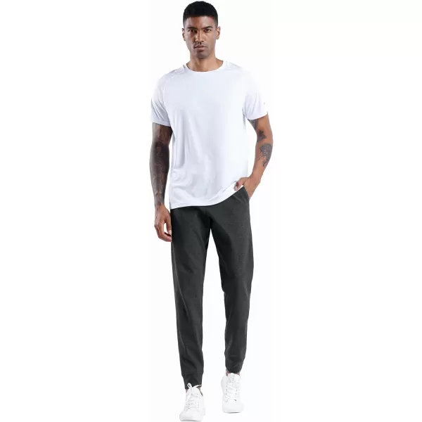 THE GYM PEOPLE Mens Fleece Joggers Pants with Deep Pockets in Loosefit StyleFleece Lined Dark Grey