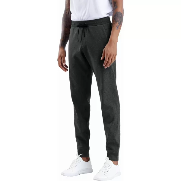 THE GYM PEOPLE Mens Fleece Joggers Pants with Deep Pockets in Loosefit StyleFleece Lined Dark Grey