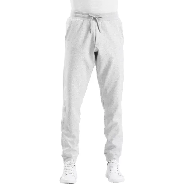 THE GYM PEOPLE Mens Fleece Joggers Pants with Deep Pockets in Loosefit StyleFleece Lined Light Grey