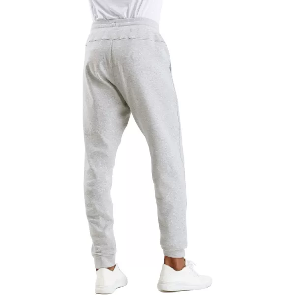 THE GYM PEOPLE Mens Fleece Joggers Pants with Deep Pockets in Loosefit StyleUnlined Lightweight Basic Light Grey
