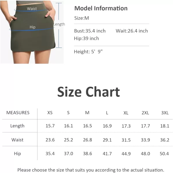 THE GYM PEOPLE Womens Golf Skort Tennis High Waist Lightweight Athletic Casual Skirts Builtin Shorts with 4 PocketsBean Brown