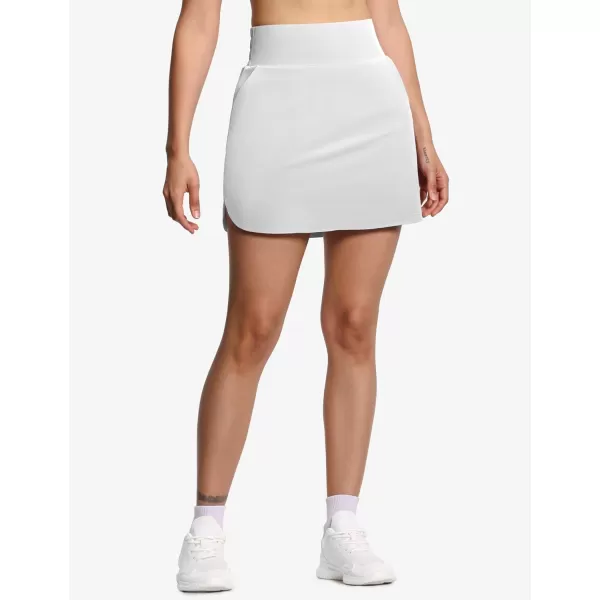 THE GYM PEOPLE Womens Golf Skort Tennis High Waist Lightweight Athletic Casual Skirts Builtin Shorts with 4 PocketsBright Grey