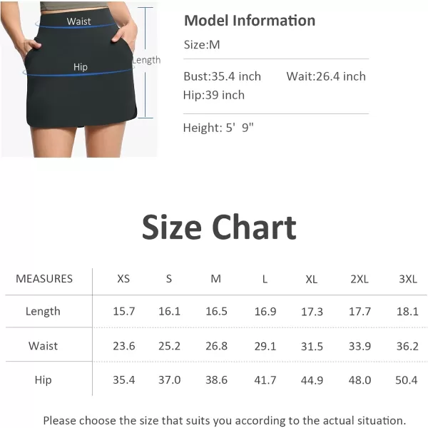 THE GYM PEOPLE Womens Golf Skort Tennis High Waist Lightweight Athletic Casual Skirts Builtin Shorts with 4 PocketsCharcoal Grey