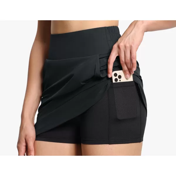 THE GYM PEOPLE Womens Golf Skort Tennis High Waist Lightweight Athletic Casual Skirts Builtin Shorts with 4 PocketsCharcoal Grey