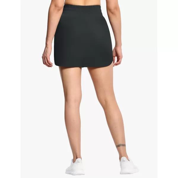 THE GYM PEOPLE Womens Golf Skort Tennis High Waist Lightweight Athletic Casual Skirts Builtin Shorts with 4 PocketsCharcoal Grey