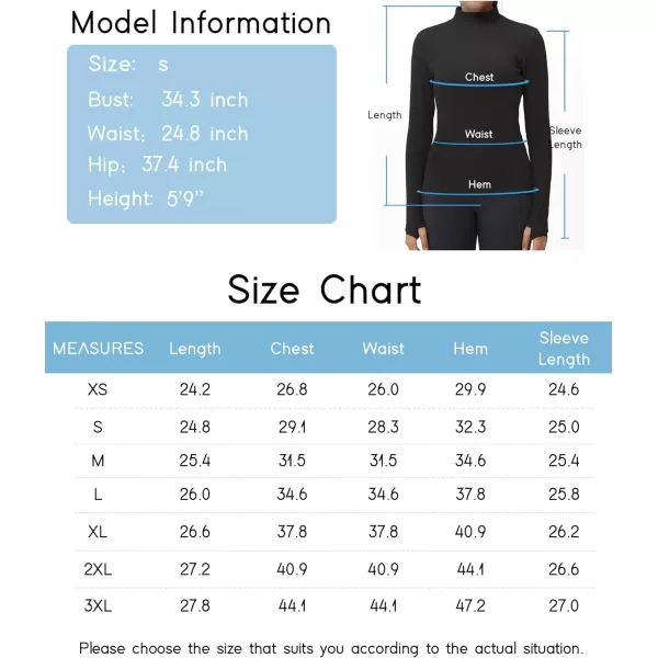 THE GYM PEOPLE Womens Mock Turtleneck Long Sleeve Shirts Fleece Thermal Underwear Pullover Tops with Thumb HoleBlack